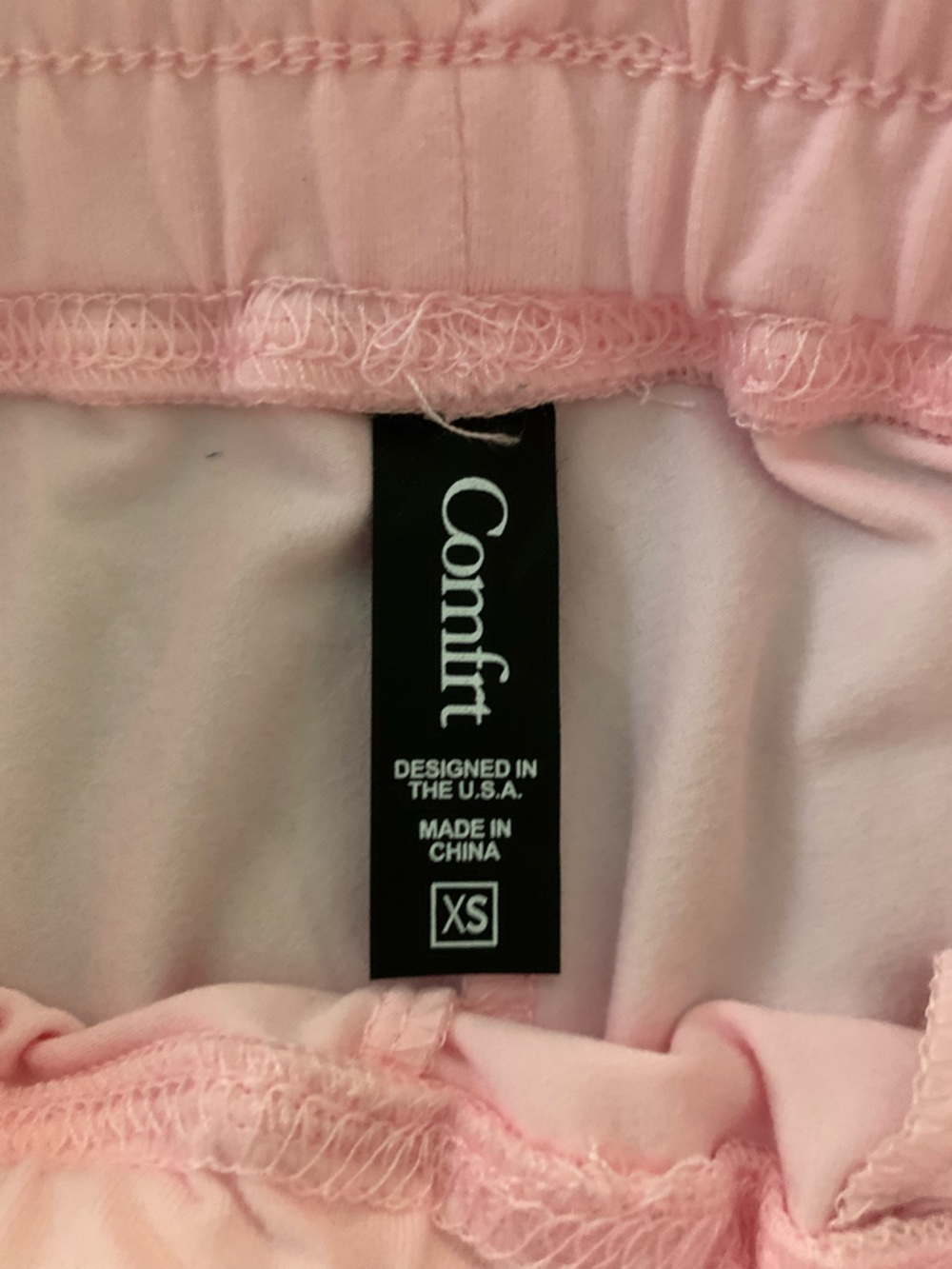 Comfrt Light Pink Track Joggers with Drawstring Waist size Extra Small - Picture 5 of 6